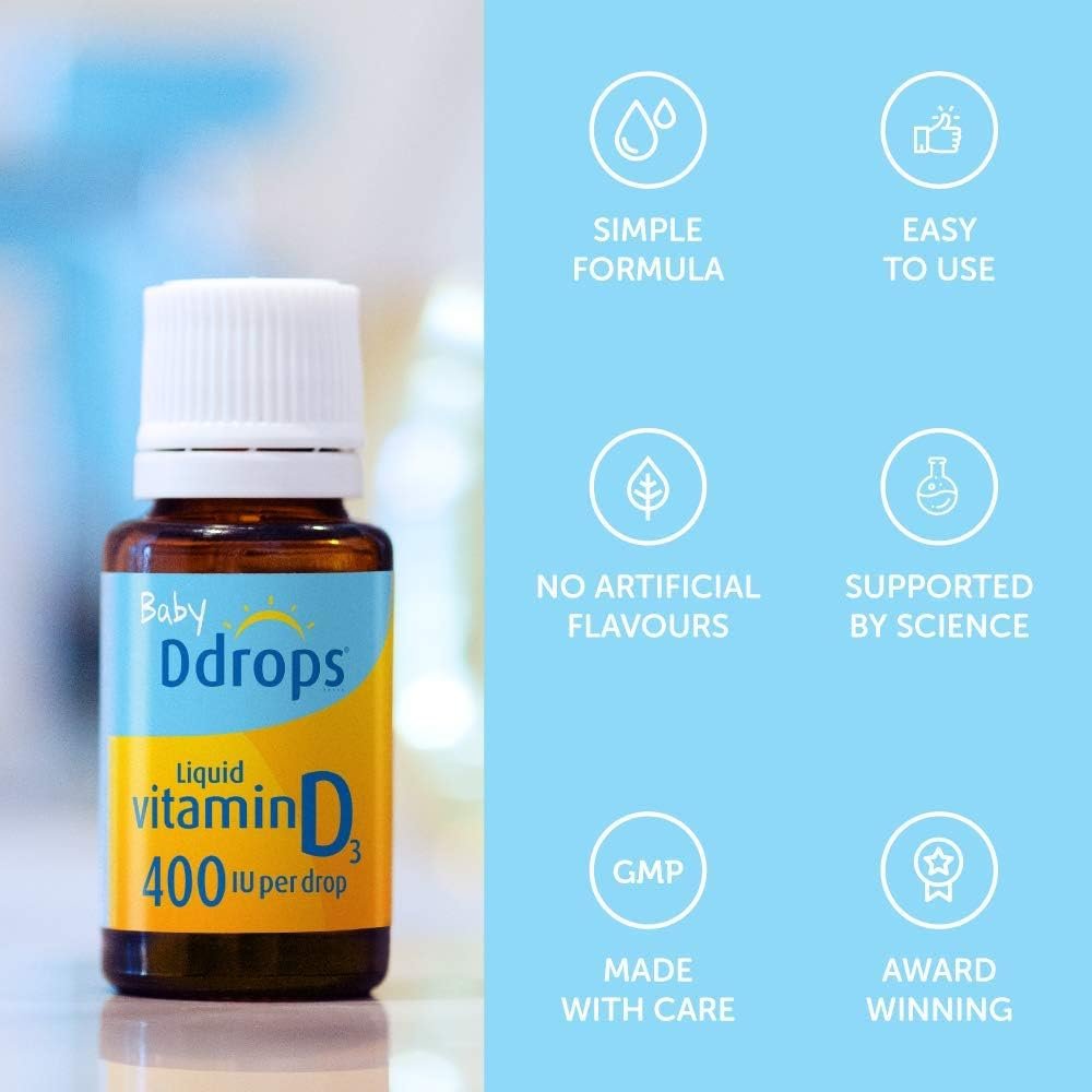 Ddrops Baby Liquid Vitamin D3 400 IU 2.50 mL (90 Drops)