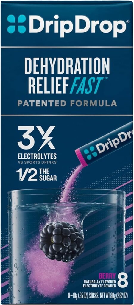 DripDrop Hydration - Electrolyte Powder Packets - Berry - 8 Count