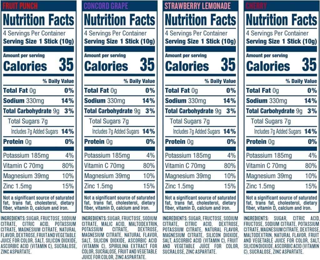 DripDrop Hydration - Electrolyte Powder Packets - Pineapple Coconut, Mango, Acai, Passion Fruit, Grape, Fruit Punch, Strawberry Lemonade, Cherry - 32 Count