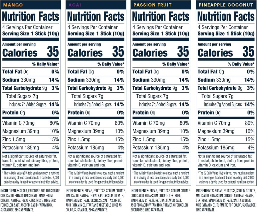 DripDrop Hydration - Electrolyte Powder Packets - Pineapple Coconut, Mango, Acai, Passion Fruit, Watermelon, Berry, Lemon, Orange, Fruit Punch, Grape, Strawberry Lemonade, Cherry - 48 Count