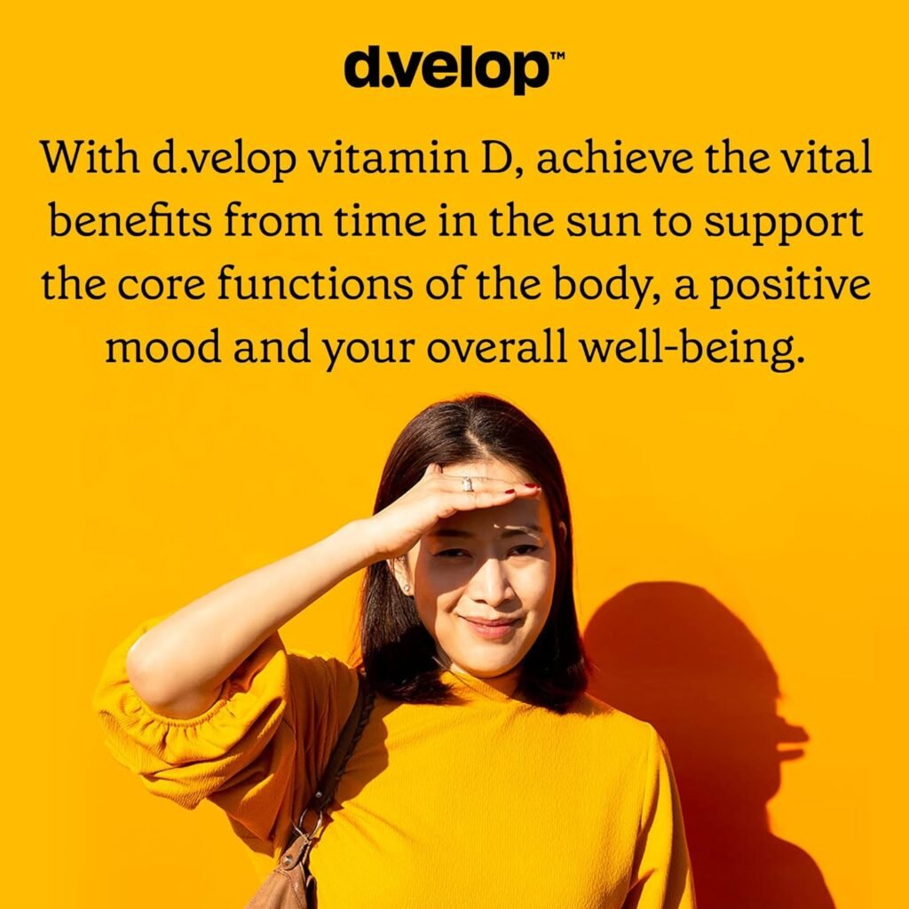 d.Velop Vitamin D Supplements 2400 IU, 20 mcg – High Potency Vitamin D3 for Immune Support, Bone  Heart Health – 3X Faster  More Effective - Clinically Tested - Vitamin D Pills, 60 Count