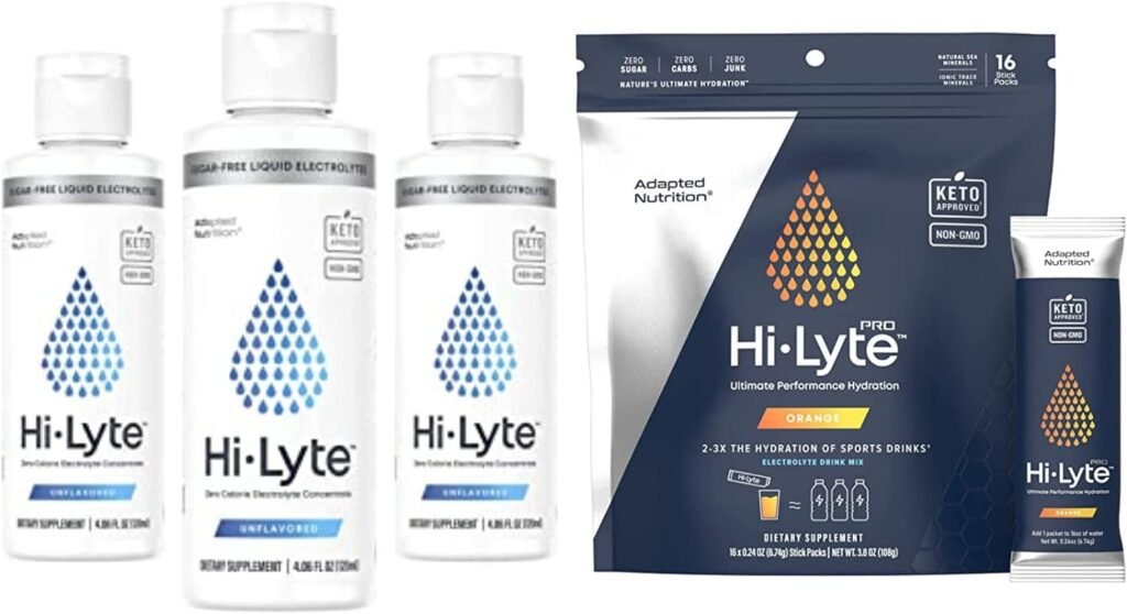 Hi-Lyte Pro Hydration Packets, 16 Individual Drink Packets | Orange Electrolyte Concentrate for Immune Support, Rapid Hydration (3 Bottles) 144 Servings