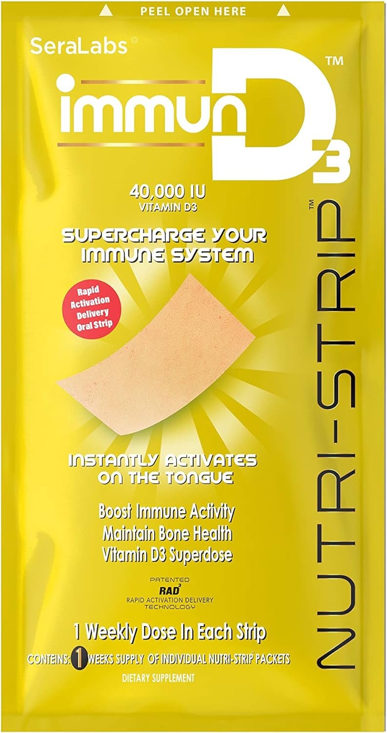 NUTRI-STRIPS ImmunD3 Vitamin D3 40,000iu Rapid Activation Delivery Oral Strips Review