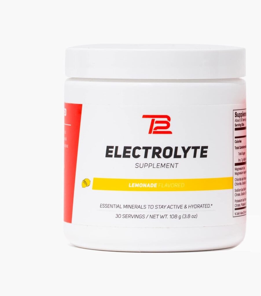 TB12 Electrolyte Supplement Powder for Fast Hydration by Tom Brady - Natural, Easy to Mix Powder. Low Sugar, Low Calorie, Dairy Free, Vegan. Magnesium, Sodium, Potassium, Zinc (Grapefruit Flavor)