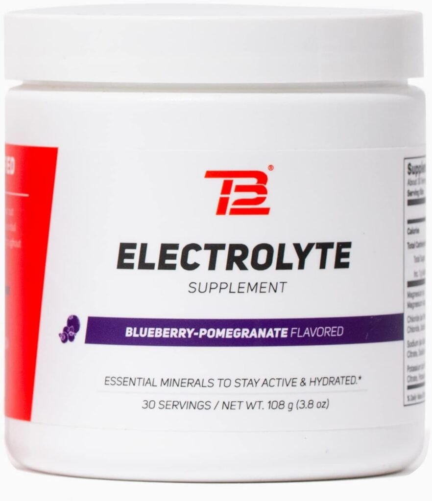 TB12 Electrolyte Supplement Powder for Fast Hydration by Tom Brady - Natural, Easy to Mix Powder. Low Sugar, Low Calorie, Dairy Free, Vegan. Magnesium, Sodium, Potassium, Zinc (Grapefruit Flavor)