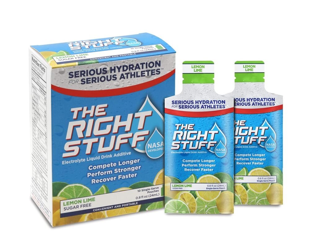 The Right Stuff Electrolyte Drink additive Std - Retail 10-Pouch Box - Lemon-Lime