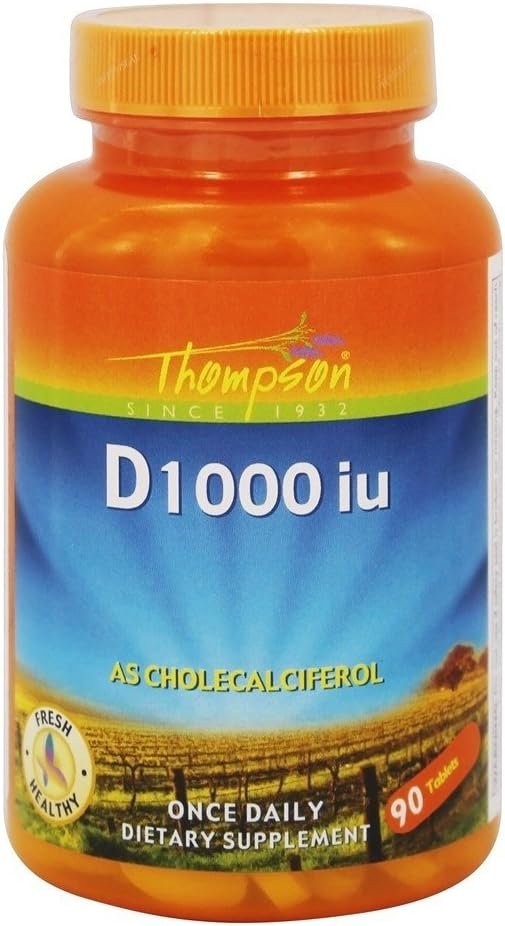 Thompson Vitamin D Cholecalciferol, Tablet (Btl-Plastic) 1000IU 90ct