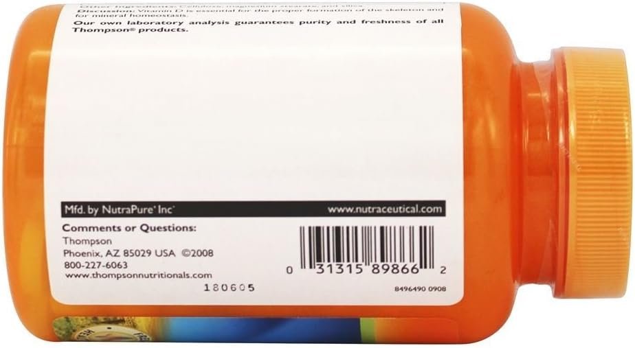 Thompson Vitamin D Cholecalciferol, Tablet (Btl-Plastic) 1000IU 90ct