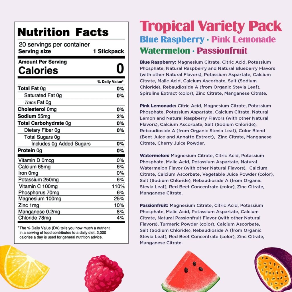 Ultima Replenisher Hydration Electrolyte Packets- 18 Count- Keto  Sugar Free- On the Go Convenience- Feel Replenished, Revitalized- Non-GMO  Vegan Electrolyte Drink Mix- Mocktini Variety